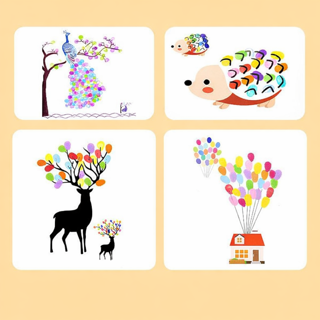 TinyArtists™ Non-Toxic Finger Paint Stamp Kit
